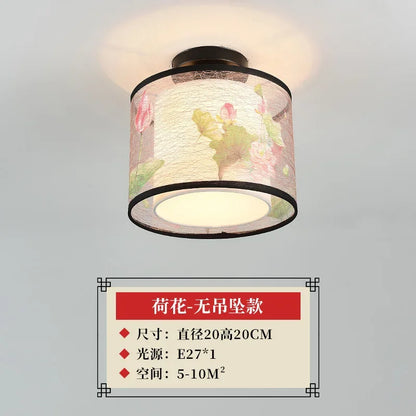 Decorbites™ Lotus Chinesische Kronleuchter Deckenlampe Einfaches Korridor-Gemälde LED-Beleuchtung