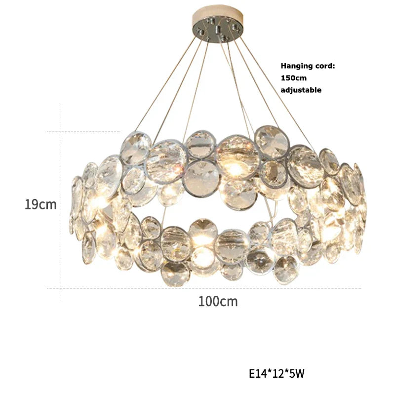 Decorbites™ Kristall-Magie-Ring dimmbare LED-Pendelleuchte für Wohnzimmer & Foyer