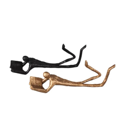 Decorbites™ Goldene Leser-Figur für die Heimdekoration