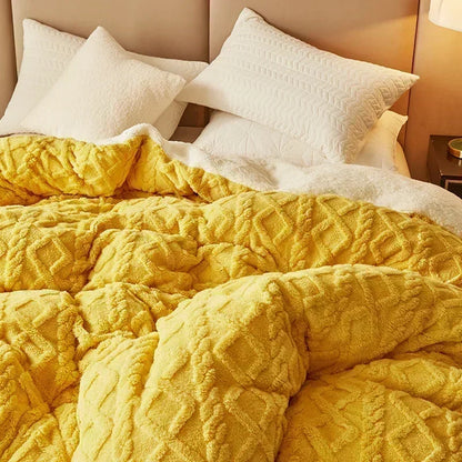 Decorbites™ Kuschelige Kaschmir-Decke-Duvet-Cover - Weiche Warme Fleece-Bettwäsche für Betten