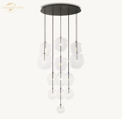 Decorbites™ Klare Glasgloben-Cluster-Kronleuchter Pendelleuchten für Wohnzimmer und Treppenhaus