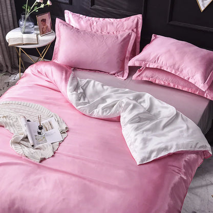 Decorbites™ Ice Rayon Satin Bettwäsche-Set: Kühlend, weich, sommerlicher Komfort für Einzel- bis Doppelbett