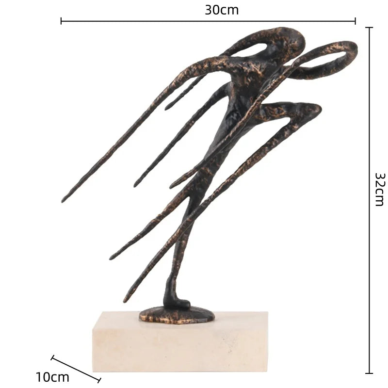Decorbites™ Geometrische Abstrakte Gesicht Metallstatue Figurine Heimdekoration