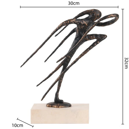 Decorbites™ Geometrische Abstrakte Gesicht Metallstatue Figurine Heimdekoration
