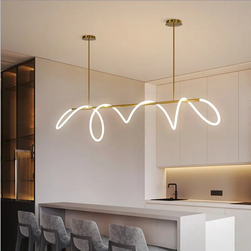 Modern Gold Black Chandelier