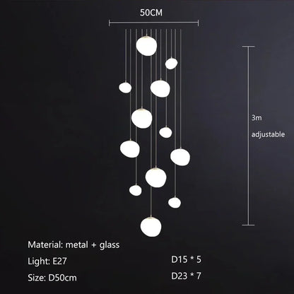 Decorbites™ Glas-Kugeln-LED-Hängeleuchten für die Einrichtung zu Hause, Wohn-/Esszimmer, Bar & Treppen