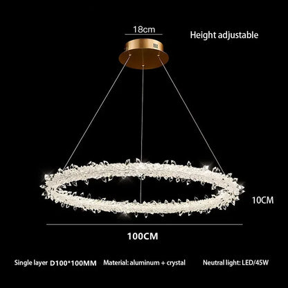 Decorbites™ Kristallblumen-LED-Hängeleuchte für Wohn- und Esszimmer
