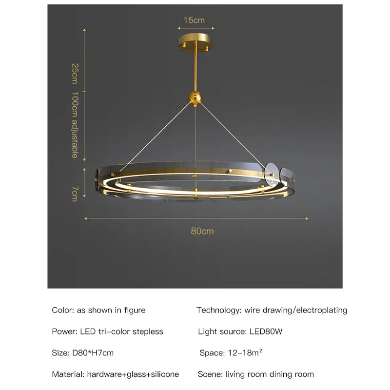 Decorbites™ Rundring-LED-Kronleuchter: Moderne Beleuchtung für Wohnzimmer, Schlafzimmer, Esszimmer