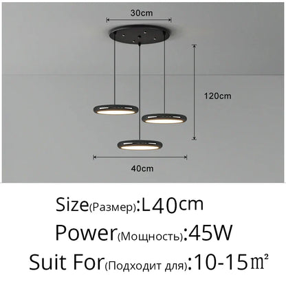 DecorBites™ Black Finish LED Pendant Lights for Home Decoration Indoor Lighting