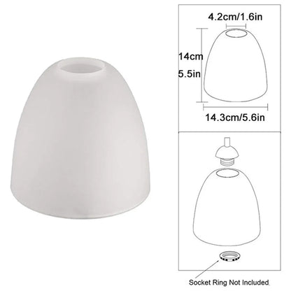 DecorBites™ Frosted Glass Shade for E27 E26 Ceiling Fan Wall Light Pendant Lamp
