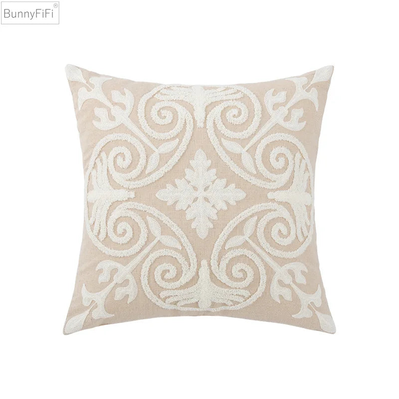 Decorbites™ Daisy Home Floral Geometrische Stickerei Kissenbezug 45x45cm/30x50cm Gelb Blau
