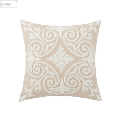 Decorbites™ Daisy Home Floral Geometrische Stickerei Kissenbezug 45x45cm/30x50cm Gelb Blau