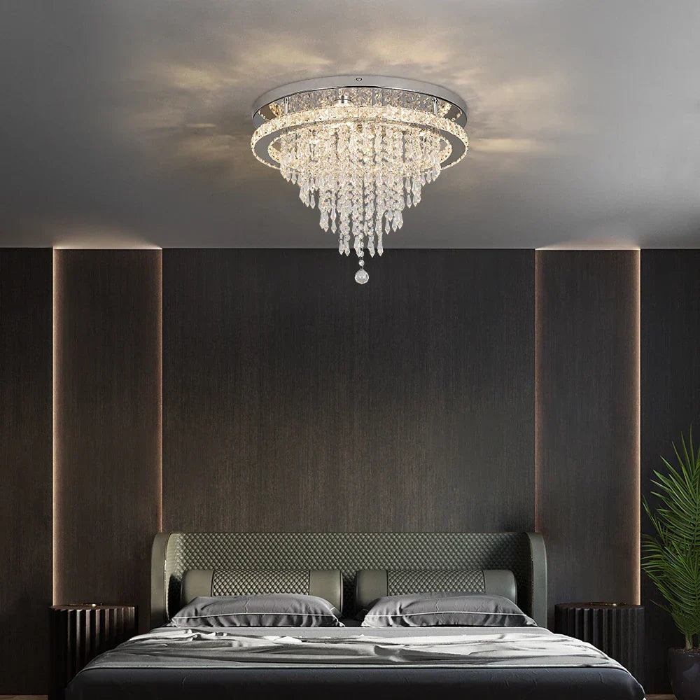 Decorbites™ Kristall-LED-Deckenleuchter: Fernbedienbares Dimmbare Rundleuchte für Luxuriöse Heimdekoration