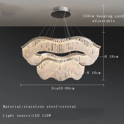 Decorbites™ Kristallperlen-Kronleuchter LED-Lichter für modernes luxuriöses Wohnraumausstattung & Schlafzimmer