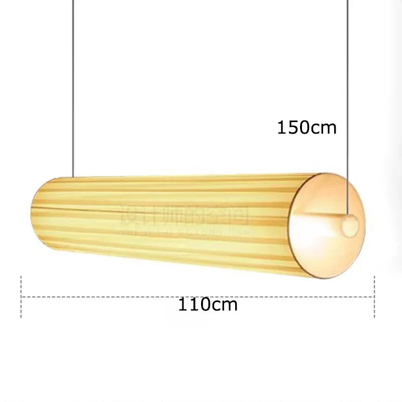 White Minimalist LED Chandelier B 160cm Design
