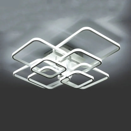 Decorbites™ LED-Deckenleuchte 4 Ringe 78 W quadratisch für Wohnzimmer Schlafzimmer Bar