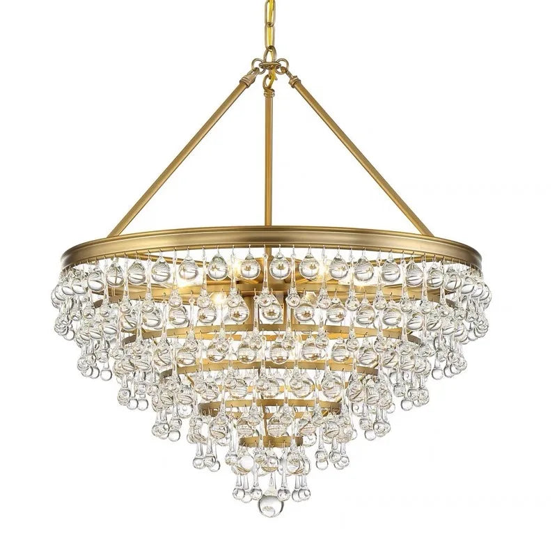 Decorbites™ Kristallperlen-Deckenanhängerleuchten - Retro Luxus Gold Heimdekoration Beleuchtung