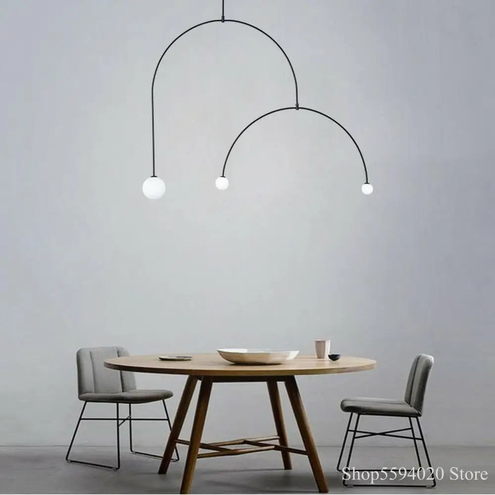 Decorbites™ Eisenlinie-Kronleuchter: Postmoderne Hängelampe für Wohnzimmer & Schlafzimmer