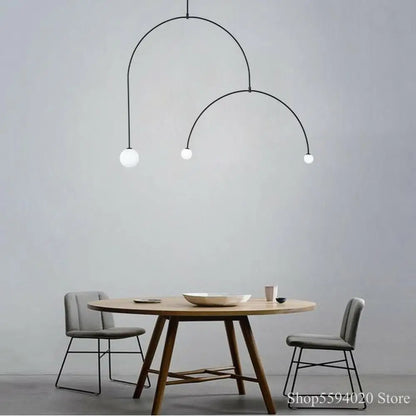 Decorbites™ Eisenlinie-Kronleuchter: Postmoderne Hängelampe für Wohnzimmer & Schlafzimmer