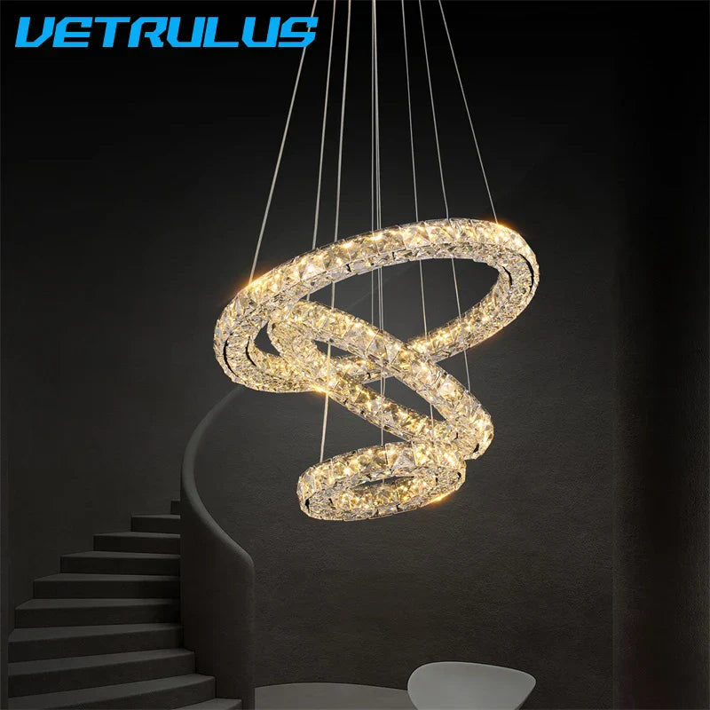 Decorbites™ Kristall-LED-Hängeleuchte für modernes Luxus-Wohn- und Esszimmer-Dekor
