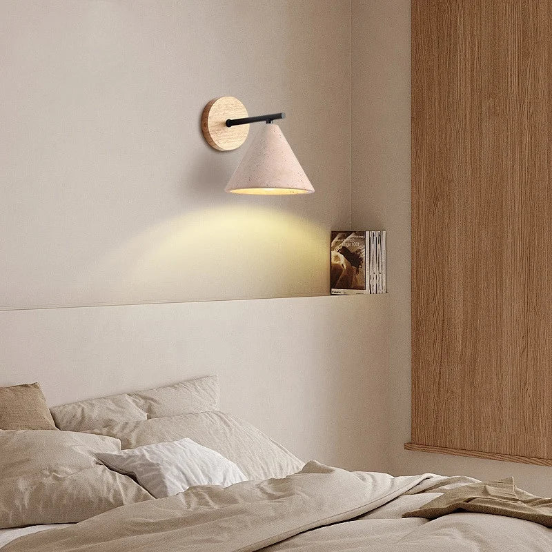 DecorBites™ Iron Yellow Travertine LED Wall Sconce for Bedroom, Bathroom, Mirror Light