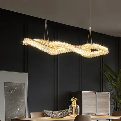 DecorBites™ Crystal LED Pendant Chandeliers for Luxury Living Room Decor