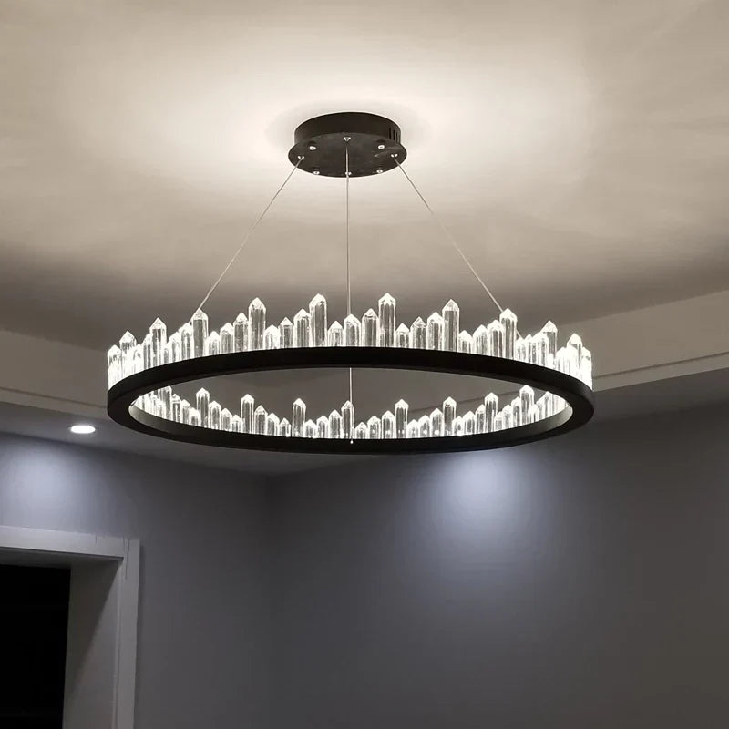 Decorbites™ Crystal-LED-Hängeleuchten: Moderne Gold-Schwarz-Industrielle Lampe für stilvolle Beleuchtung