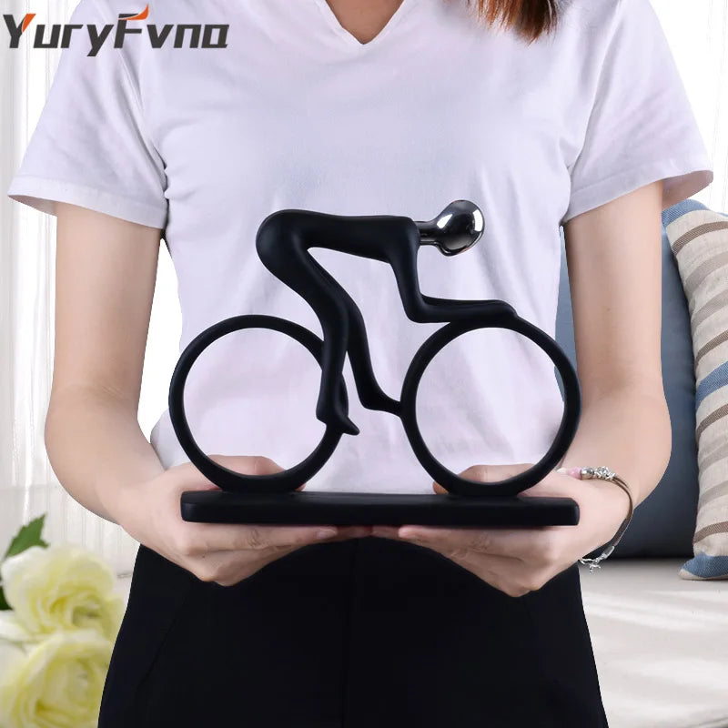 Decorbites™ Radfahrer-Skulptur Figur Abstrakte Kunst Heimdekoration Champion Athlet