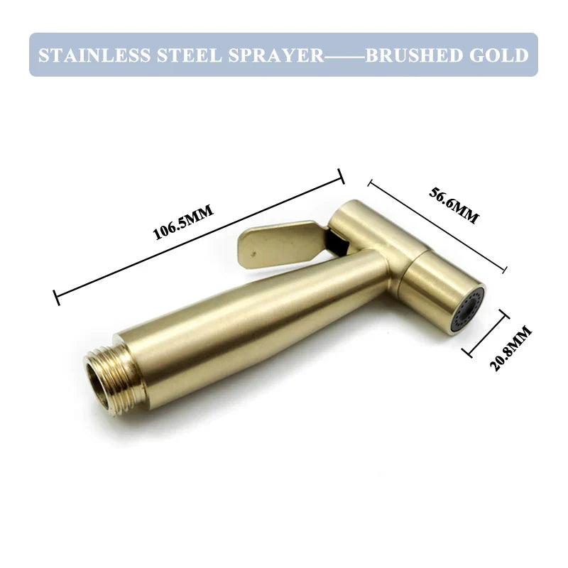 Decorbites™ Gold Bidet Armatur Handbrause Einzelner Kaltwassertapfer Hygienische Toilettendusche