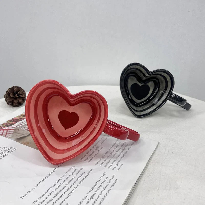 Decorbites™ Herzförmige Keramik-Kaffeetasse - 10 oz Einzigartiges Design und entzückendes Geschenk