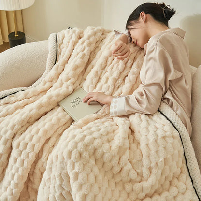Decorbites™ Korallen-Fleece-Wärmedecke: Gemütliche Verdickte Winter-Bettdecke