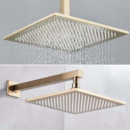 Decorbites™ Gold Thermostatische Regenwald-Duscharmatur-Mischbatterie-Set für das Badezimmer mit Decken- und Wandmontage