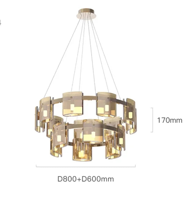 Decorbites™ Elegante Rauchglas-Hängelampe Deckenbeleuchtung für Esszimmer Wohnzimmer Schlafzimmer