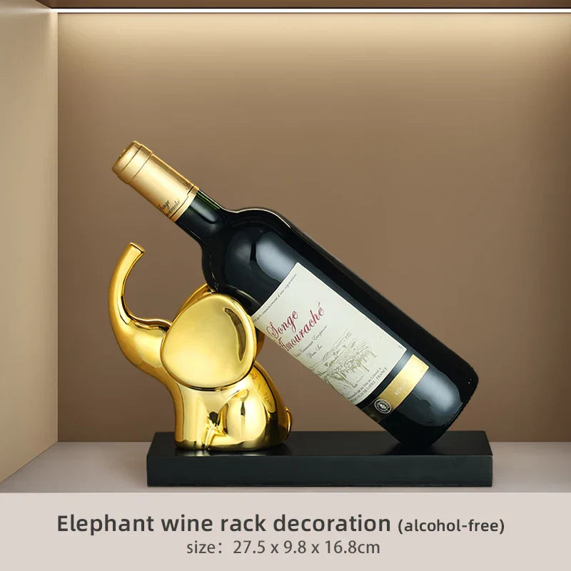 Decorbites™ Elefanten-Weinregal-Tischdekoration Heimdekoration Skulptur Handwerks-Kunst