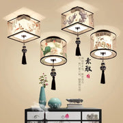 Decorbites™ Lotus Chinesische Kronleuchter Deckenlampe Einfaches Korridor-Gemälde LED-Beleuchtung