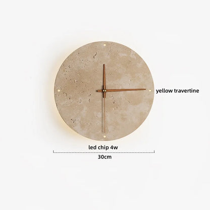 Decorbites™ LED-Wandleuchte: Nordisches modernes Design mit weißem Glas und gelbem Travertin-Holz