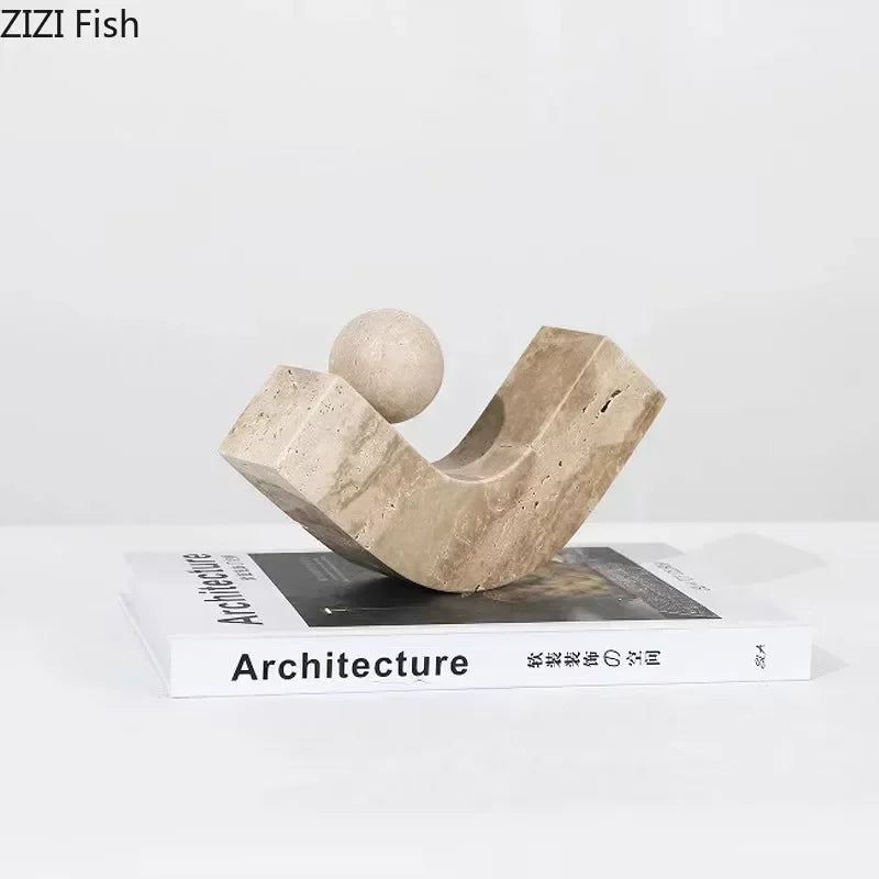 Decorbites™ Geometrische Steinornamente Schreibtischdekoration Moderne Kunstwerk Statue Raumdekoration