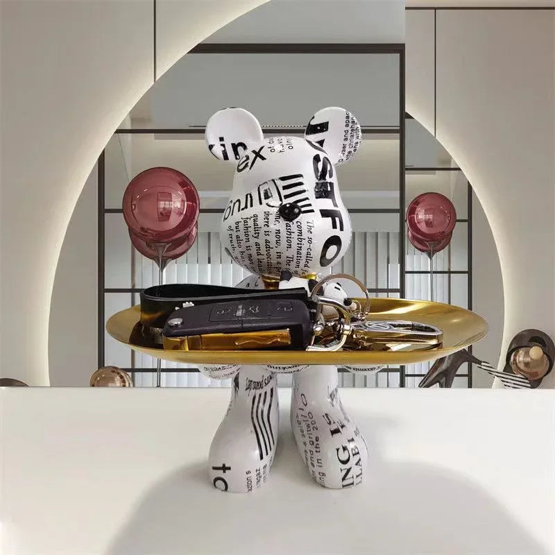 DecorBites™ Graffiti Bear Statue Ornament for Modern Home Decor