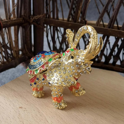 Decorbites™ Kristall-Tierfiguren-Schmuckschatulle Handbemalt Ringhalter Kommoden-Dekoration Hochzeitsgeschenk