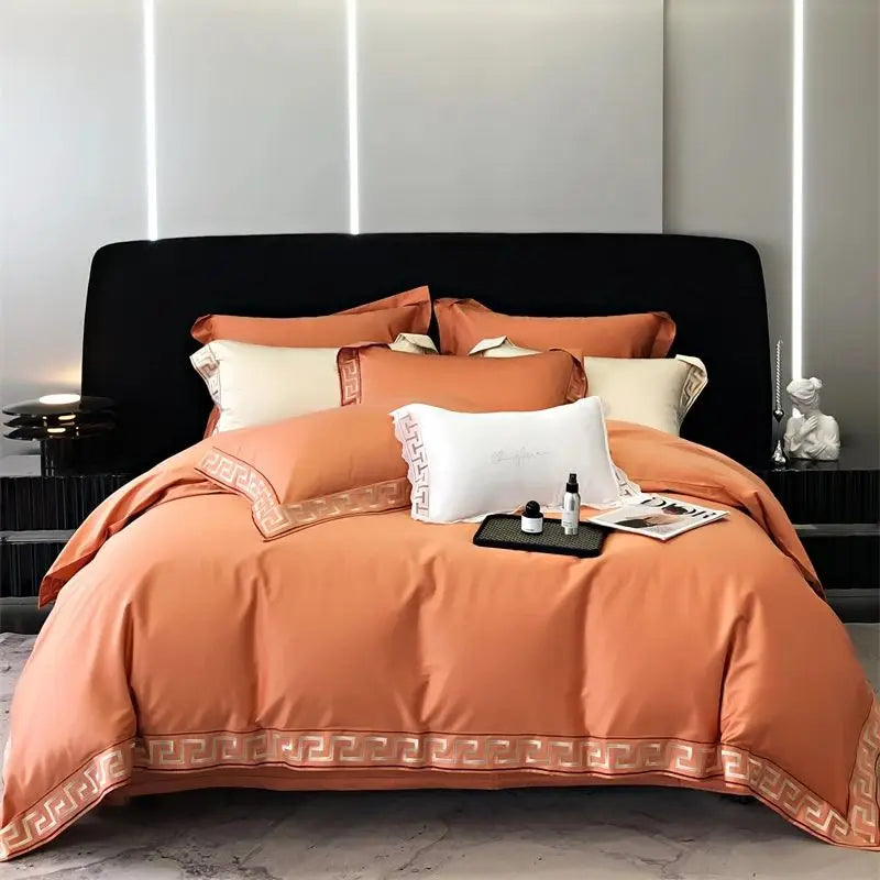 Gold Embroidery Duvet Set