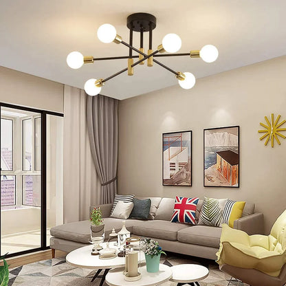 Decorbites™ Industrielle Sputnik-Hängelampe Halbspülleuchte für Küche Esszimmer Schlafzimmer