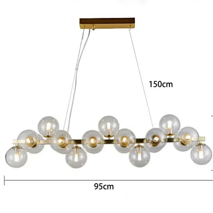 DecorBites™ Glass Ball LED Pendant Lights for Home Decor and Luminaires