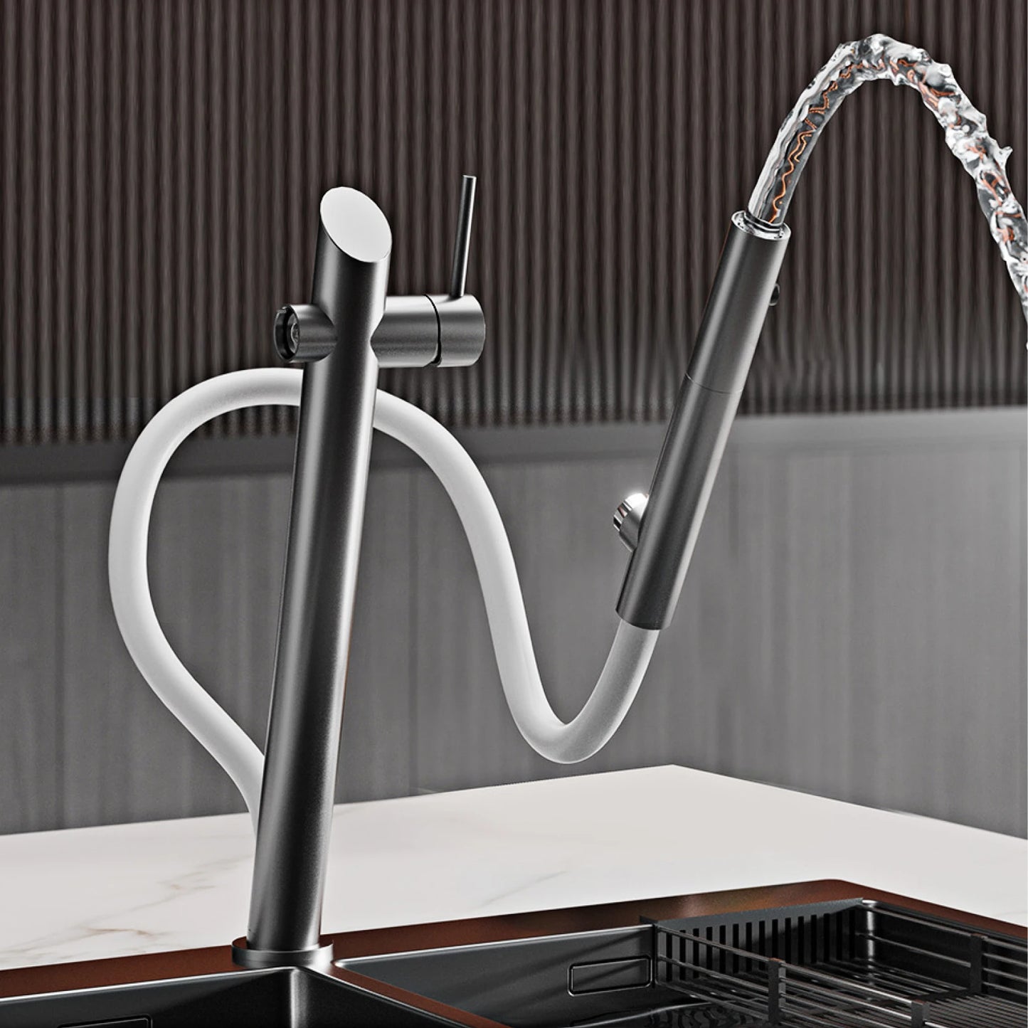 Kitchen Faucet Black Pull-Out Design