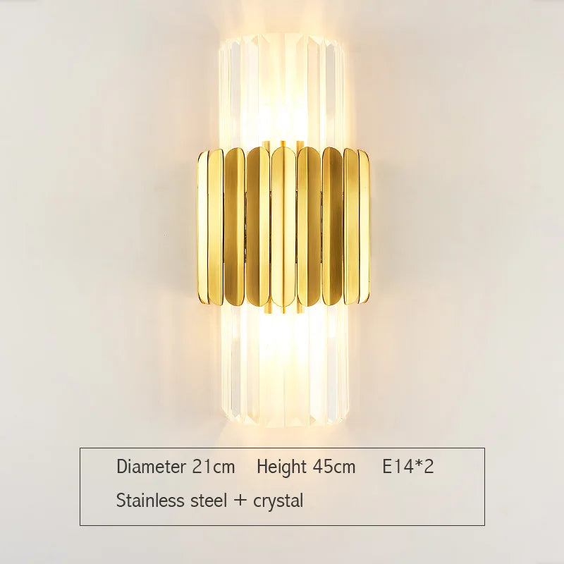 Decorbites™ Gold-Kristall-Wandleuchten: Moderne LED-Wandleuchte für Schlafzimmer, Wohnzimmer und Badezimmer