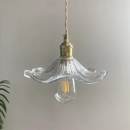 Nordic Colorful Glass Pendant Light With Polished Copper