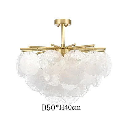 Decorbites™ Elegante Glasleuchter: Französisches Lichtluxus-Kristallbeleuchtung, Romantische Dekoration für Schlafzimmer & Wohnzimmer