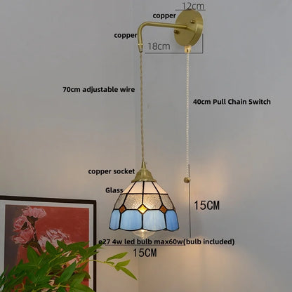 Decorbites™ Glas Messing LED Wandleuchte Vintage Waschleuchte Wandlampe