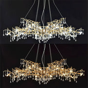 Gold Crystal Villa Chandelier 260x80x70cm