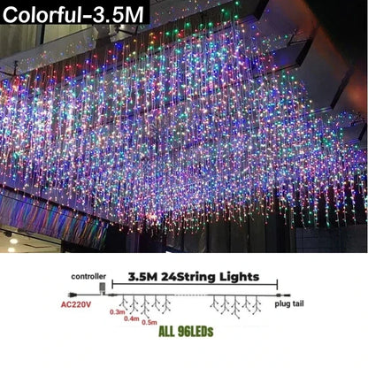 Decorbites™ Eiszapfen-LED-Lichterkette: Festliche Außendekoration für Weihnachten, Party, Patio und Garten