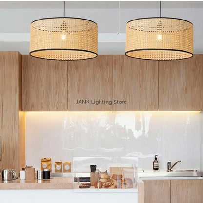 Decorbites™ Bambus-Kern-Rattan-Kronleuchter LED-Hängeleuchte für die Beleuchtung im Hausdekor